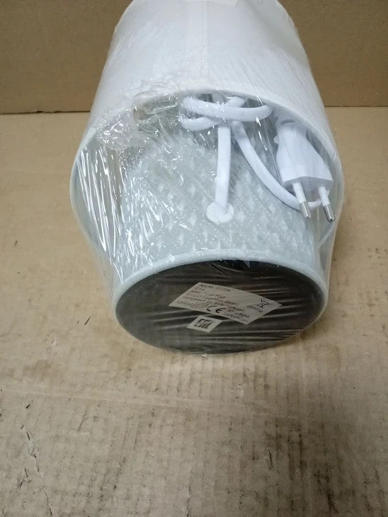 Eglo Bellariva Table Bedside Lamp Ceramic Grey Textile White Fabric Shade