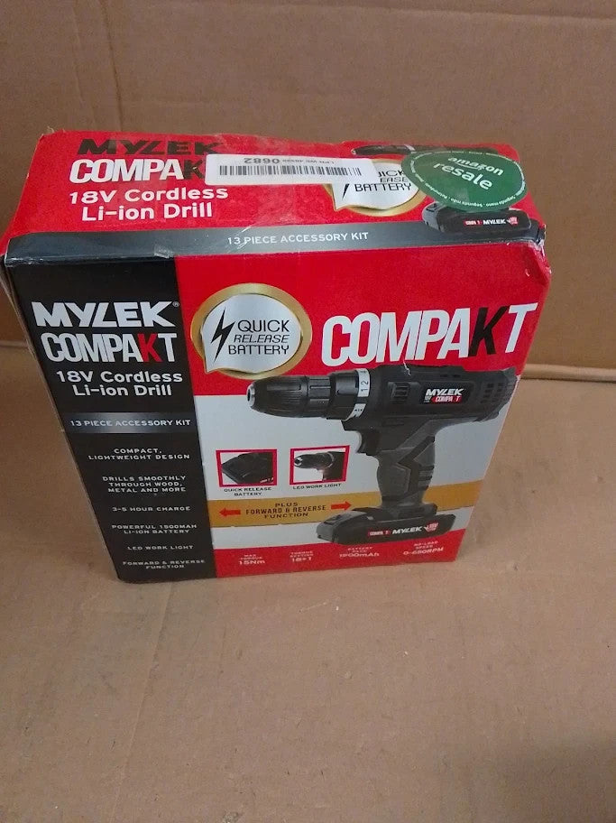Mylek MYW09 18V Cordless Drill Electric Screwdriver Set Powerful Lithium