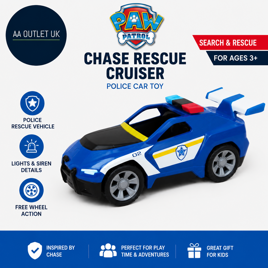Paw Patrol Search Rescue Chase Cruiser Vehicle Police Car Toy Blue 3+ New
