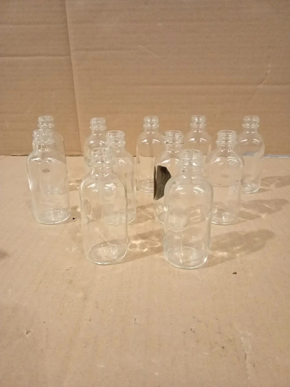 ASelected Mini Glass Shot Bottles 11 Pack 60ml Reusable Leak Proof Juice Milk