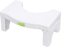 Folding Squatting Toilet Stool 7in Non Slip Bathroom Step 41x25x17.5cm White New