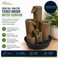 Alpine Corporation 28cm Tall Tabletop Tiered Indoor Water Fountain