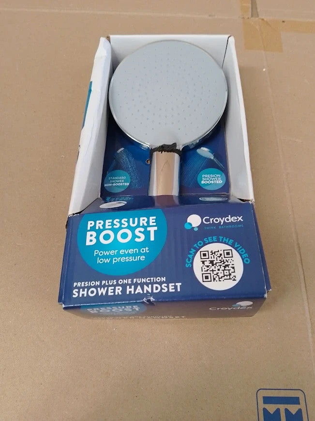 Croydex Presion Large Shower Head Pressure Boost Shower Low Pressure Chrome