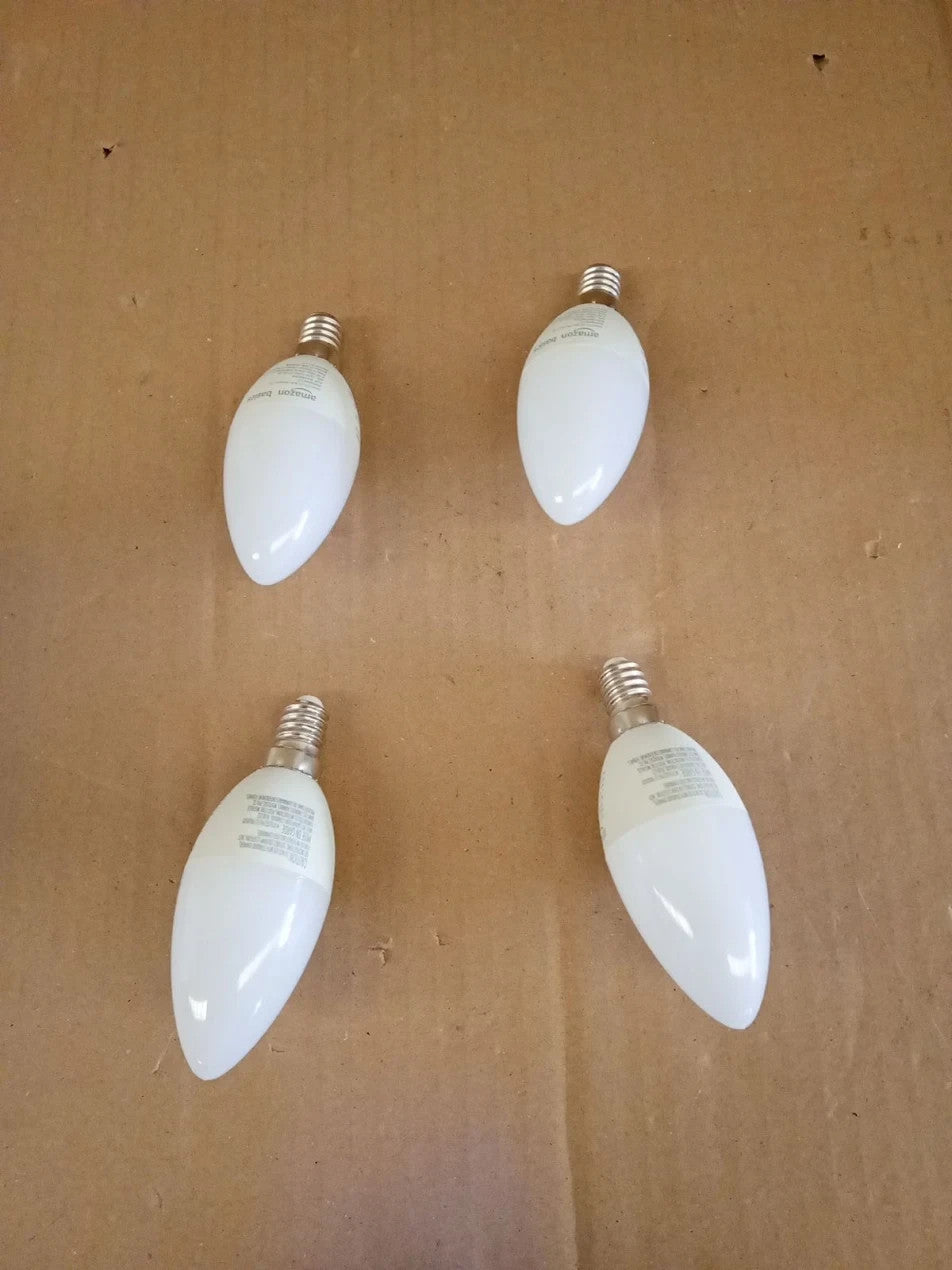 Amazon Basics E14 Smart LED Bulb 4.7W WiFi Light 2.4 GHz Alexa 4 Pack New