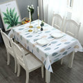 Aisszhao 137x180cm Wipe Clean Tablecloth Leaves Pattern Rectangular Large New
