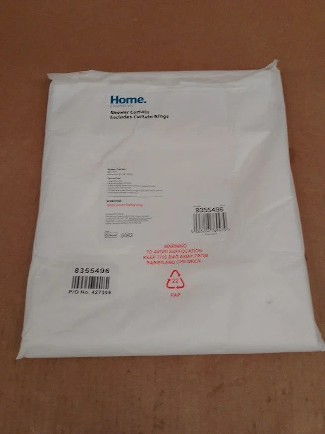 Argos Home Essentials Plain Shower Curtain White Bathroom Waterproof Design New
