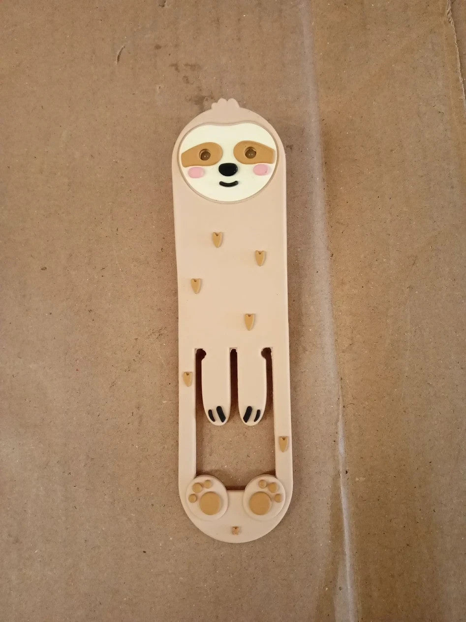 Gift Republic Book Buddy Sloth Reading Bookmark Flexible LED Night Light Cream