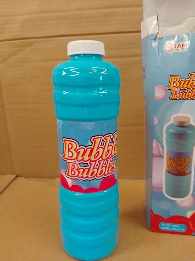 RAM ONLINE Giant 1Litre Bubble Mixture Wand Machines Garden Games Essential New