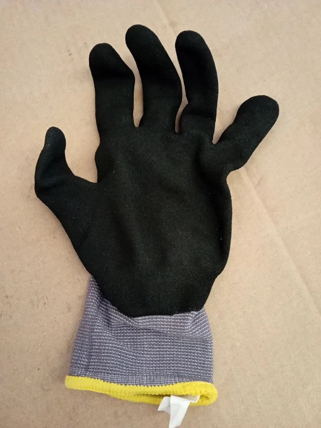3 Pairs QEARSAFETY Nitrile Palm Coated Microfoam Work Gloves Size 8/M Design