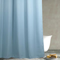 Aqua Blue Waffle Shower Curtain Light Blue Heavy Duty Fabric 183x214cm New
