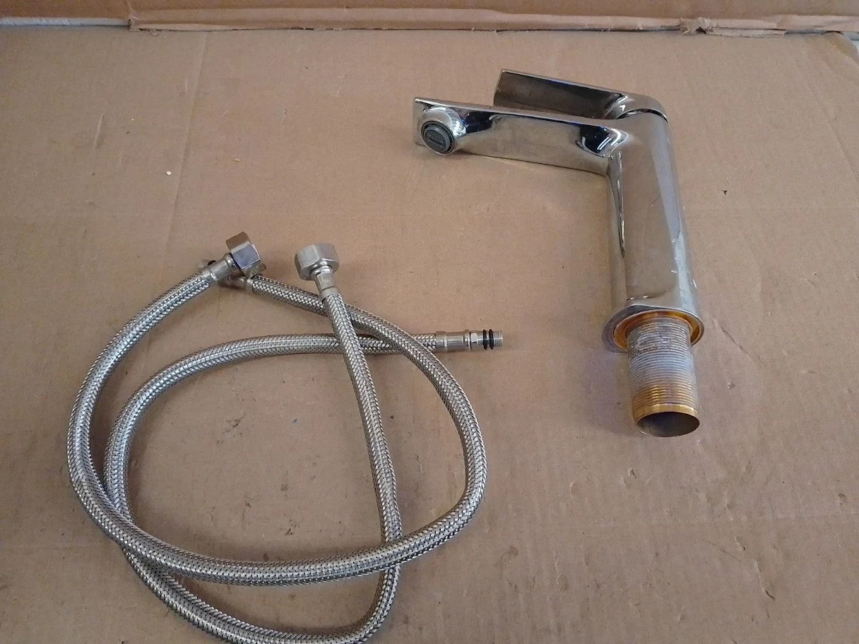 Kisimixer Basin Tap Mixers Bathroom Sink Tap Single Lever Hoses Hot N Cold