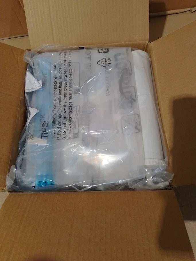 Amazon Basics Vacuum Compression Zipper Storage Bags Airtight Valve Pump New