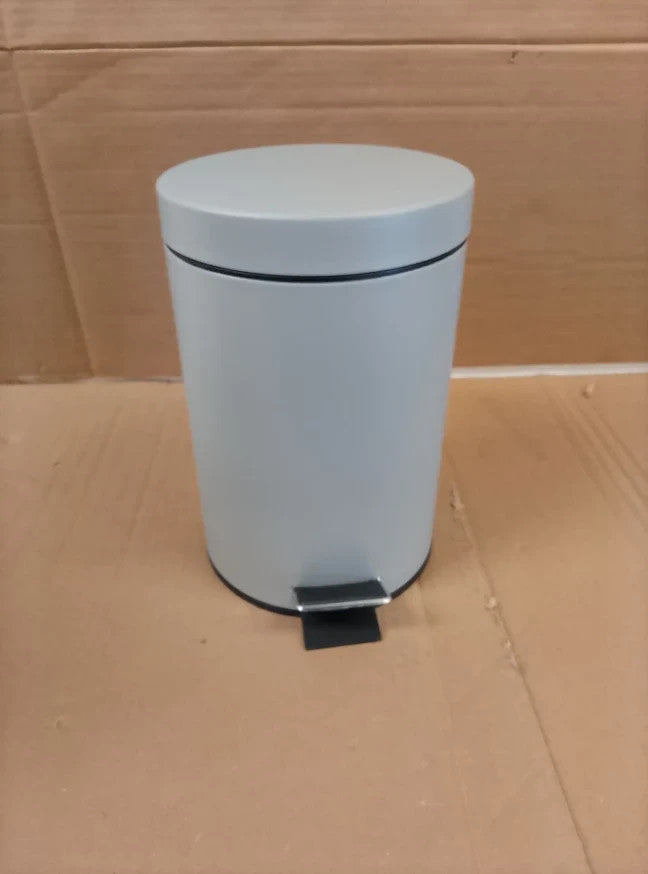 Habitat Matt Grey 3 Litre Step Bin Bathroom Kitchen Pedal Waste Design New