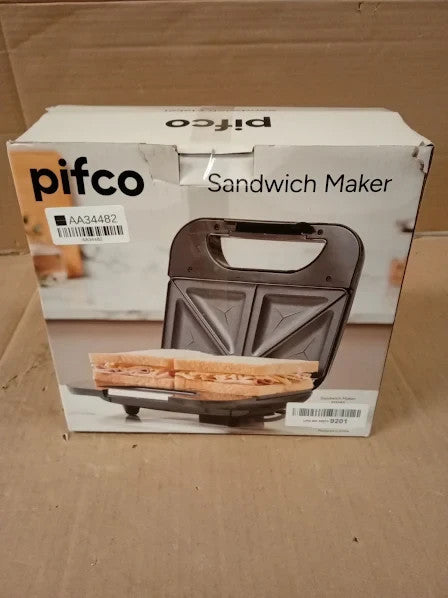 Pifco 750W Non Stick Sandwich Maker Electric Toaster Cool Touch Handle