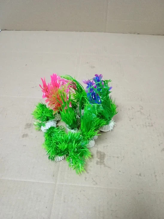 Vibury Aquarium Decoration 13pcs Size Plastic Aquarium Plants Decoration New