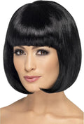 Partyrama Wig 12in Durable Frizz Resistant Hand Wash Synthetic Black New