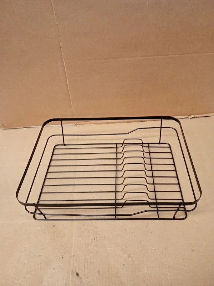 Argos Home Dish Rack Powder Coated Steel 22x42x36cm Black