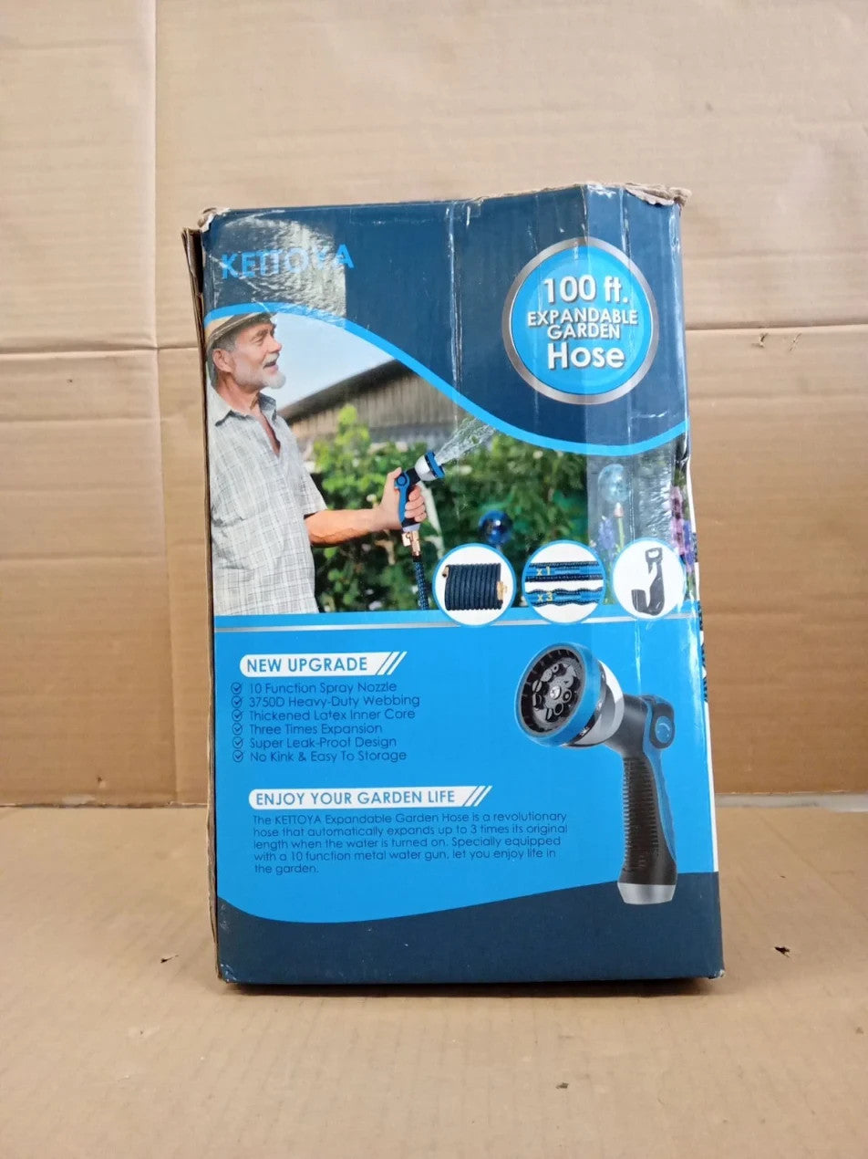 Kettoya 100ft Expandable Garden Hose Flexible Water Hose 10 Pattern Spray Nozzle