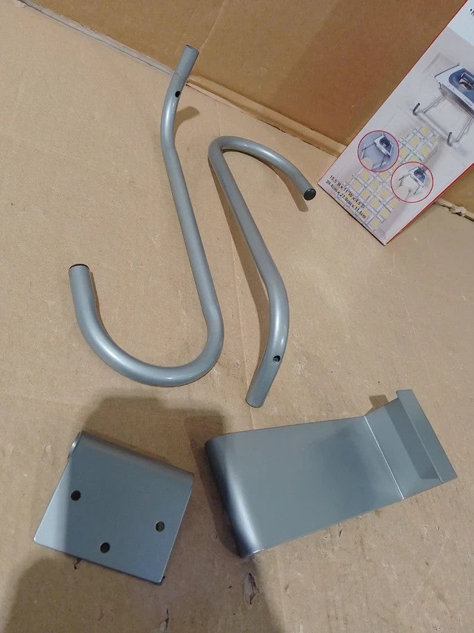 Household Essentials Over The Door Ironing Board Holder Silver Hanging Shelf