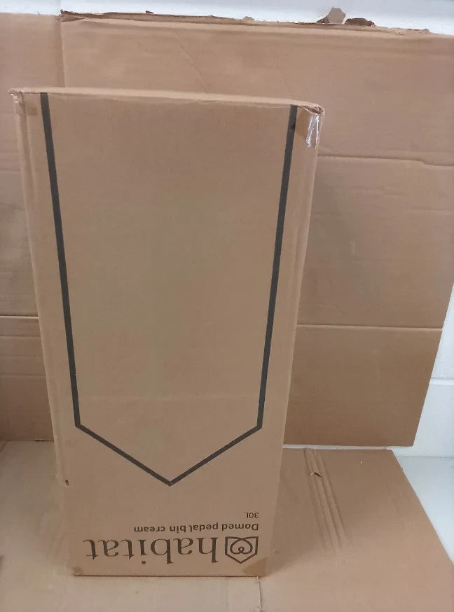 Habitat 30L Round Pedal Bin Matt Cream Kitchen Waste Rubbish Design