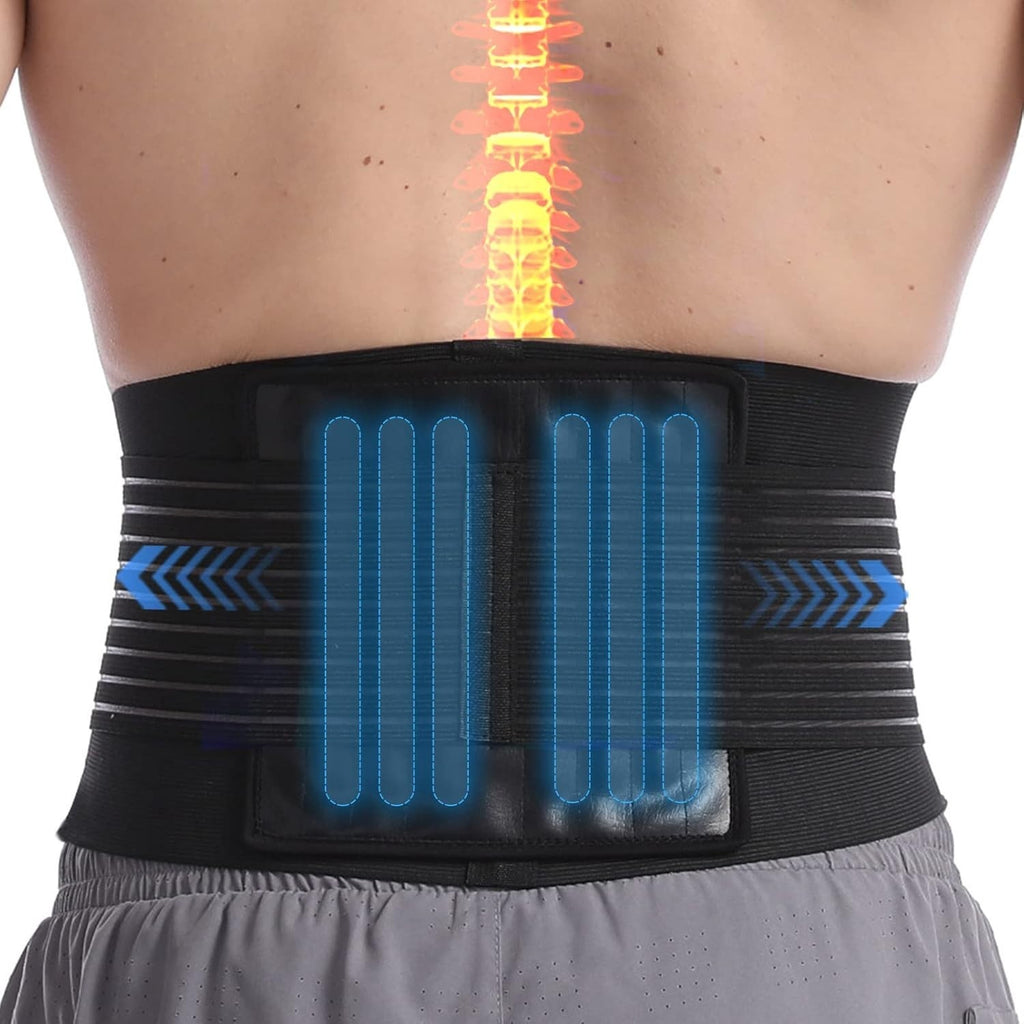 Paskyee Lower Back Support Belt Brace Scoliosis XL Fits Waist 38.6-45.3in New