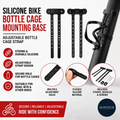Silicone Bike Bottle Cage Mounting Base Bicycle Bottle Strap Adjustable Black