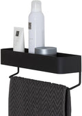 Sealskin Brix Wall Tray Towel Rail Metal Black 35x10x8cm One Size New