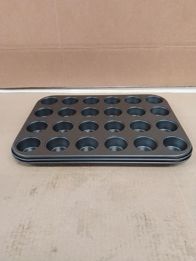 ASelected 2Pack Mini Baking Tray 24Cup Muffin Baking Pan Non Stick Cupcake New