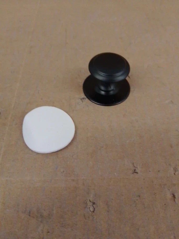 Zsuiqin Stainless Steel Drawer Knobs Waterproof 38x22mm 10pc Self Adhesive Black
