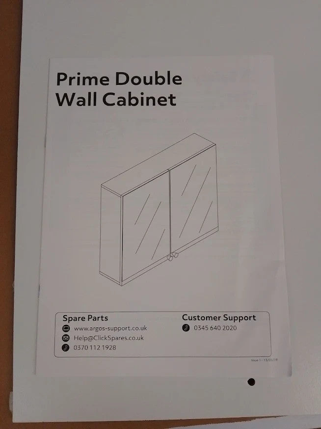 Argos Home Prime 2 Door Mirrored Cabinet White Bathroom Wall Storage Cabinet