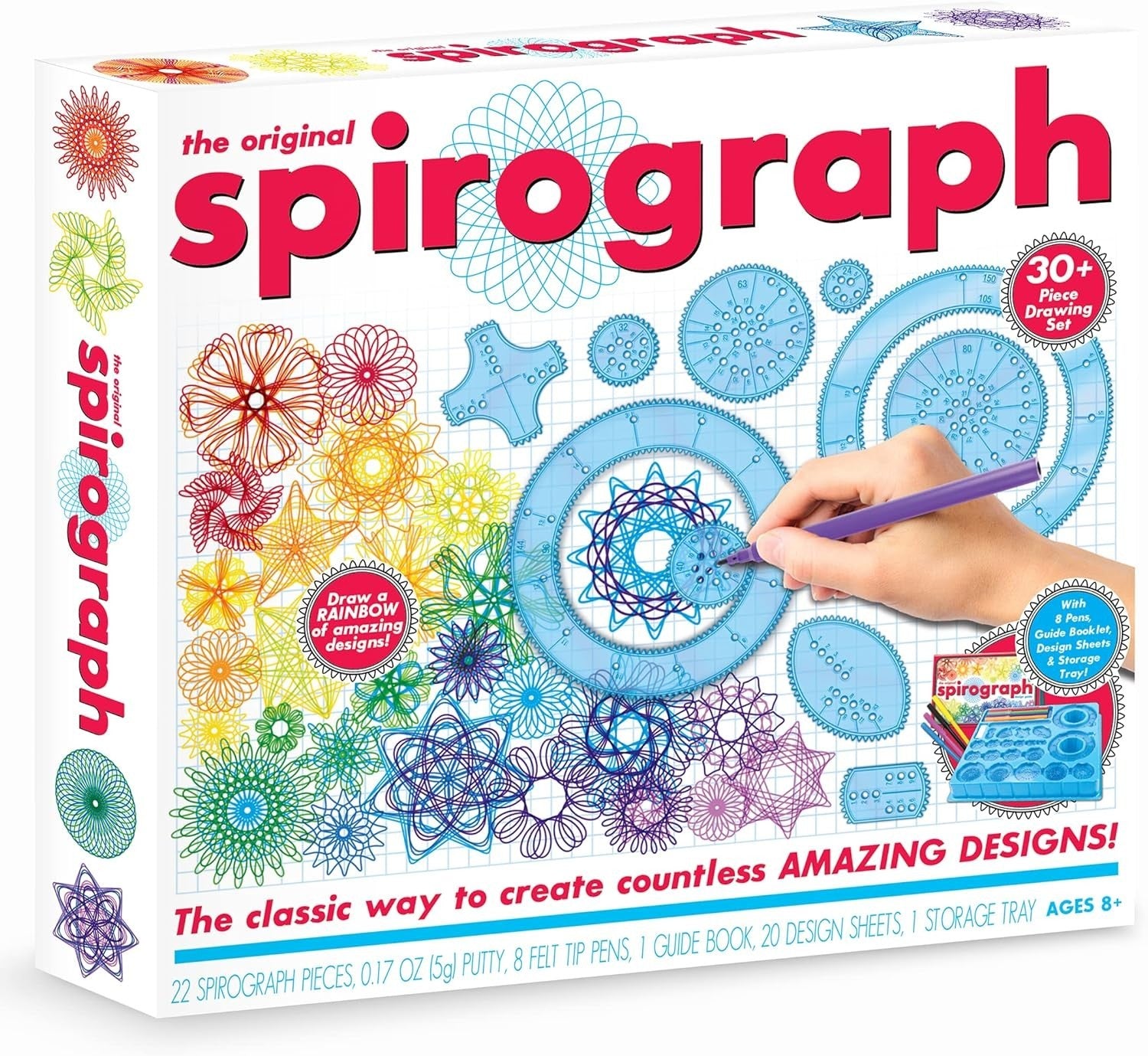 Spirograph Original Set Create Amazing Endless Designs 30 Pieces 8+ New