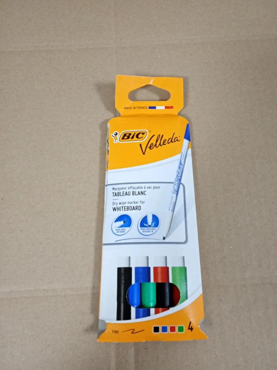 BIC Velleda 1721 Whiteboard Markers Assorted Colours 4 Pieces Dry Erase Pens New
