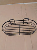 Home Suction Cup Wire Shower Basket Black 15.4x13.1x28cm Black Self Assembly