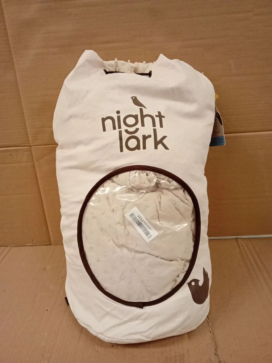 Night Lark Coverless Duvet 4.5 Tog Tufted Dots Natural Oat King Size Smartfil
