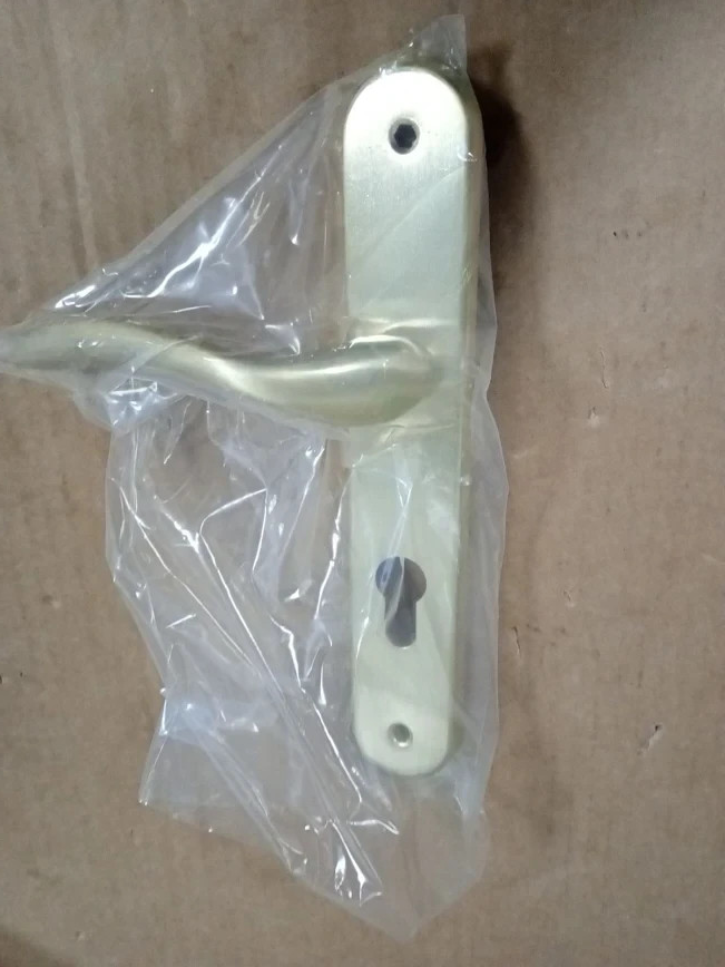 Amig Door Handle Set Lena Model Steel 238x40mm Keyhole 70mm Matt Brass