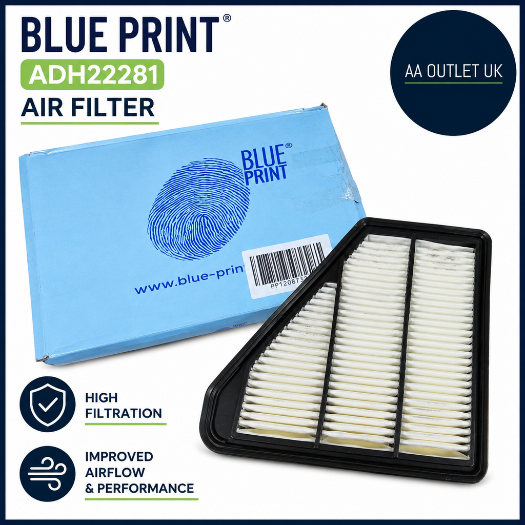 Blue Print ADH22281 Air Filter 52x230x235mm Vehicle Specific Fit Black