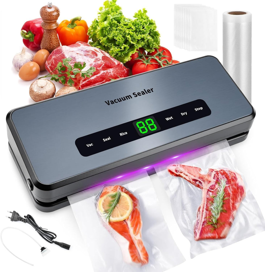 Vacuum Sealer Food Machine 8in1 Food 65 KPa Strong Suction 35x13.6x7cm New