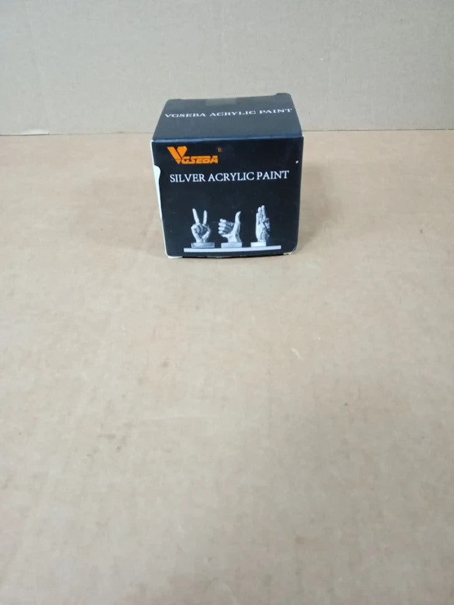 Vgseba Acrylic Paint Metallic Silver Non Toxic Non Fading 100ml Art Painting New