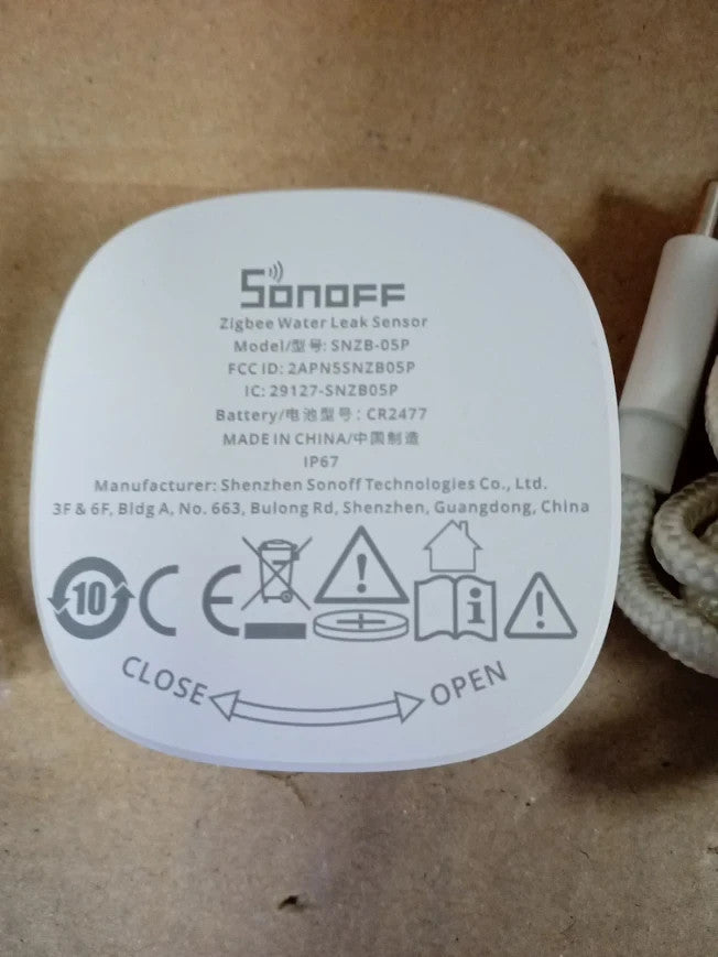 Sonoff SNZB05P Zigbee Water Leak Sensor Detection Cable Alarm System Smart New