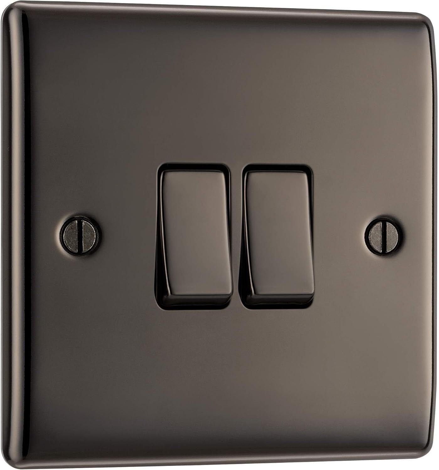 BG Electrical Double Wall Light Switch 2 Way 20A 220V 8.6x2.3x8.6cm New