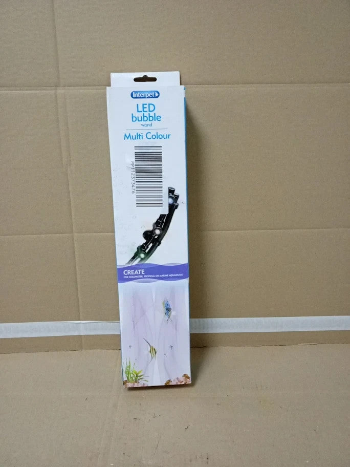 Interpet LED Flexible Bubble Wand Light Air Wall Fish Tank Multi Colour 34cm New