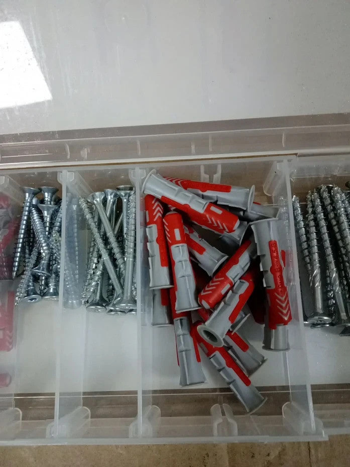 Fischer Mini FixTainer DuoPower Wall Plugs Design Fast II Screws Fixing Kit New