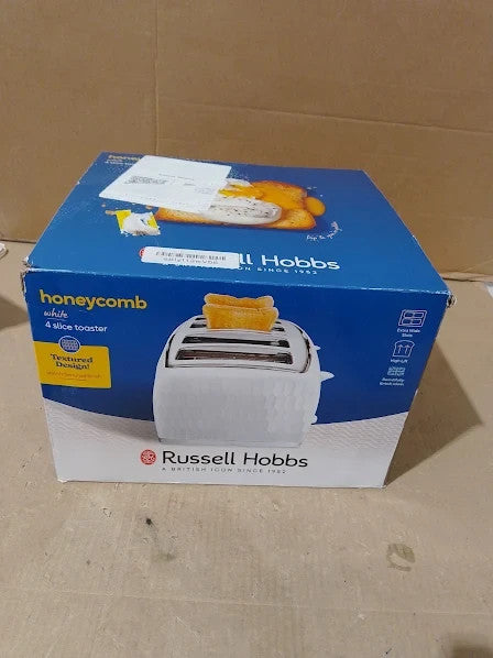 Russell Hobbs Honeycomb 4 Slice Toaster Extra Wide Slots 27.4x28.8x19cm