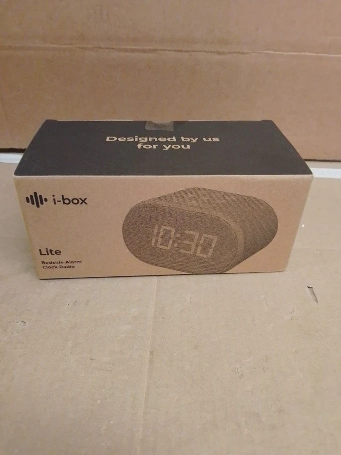 Ibox Alarm Clocks Bedside Radio Mains Powered Or Battery Led Display Grey New