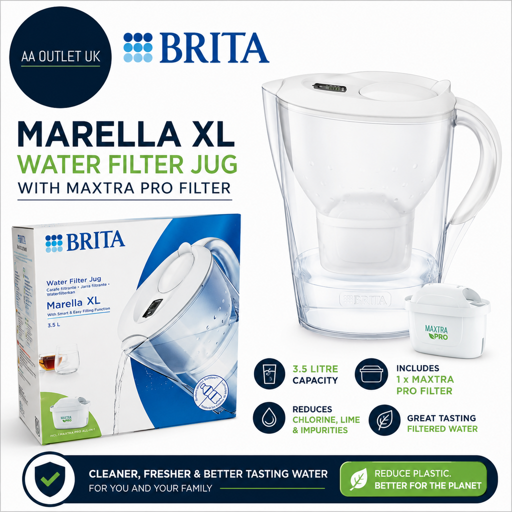 Brita Maxtra Pro Marella XL White Plastic Jug Filtered Water Capacity 2L