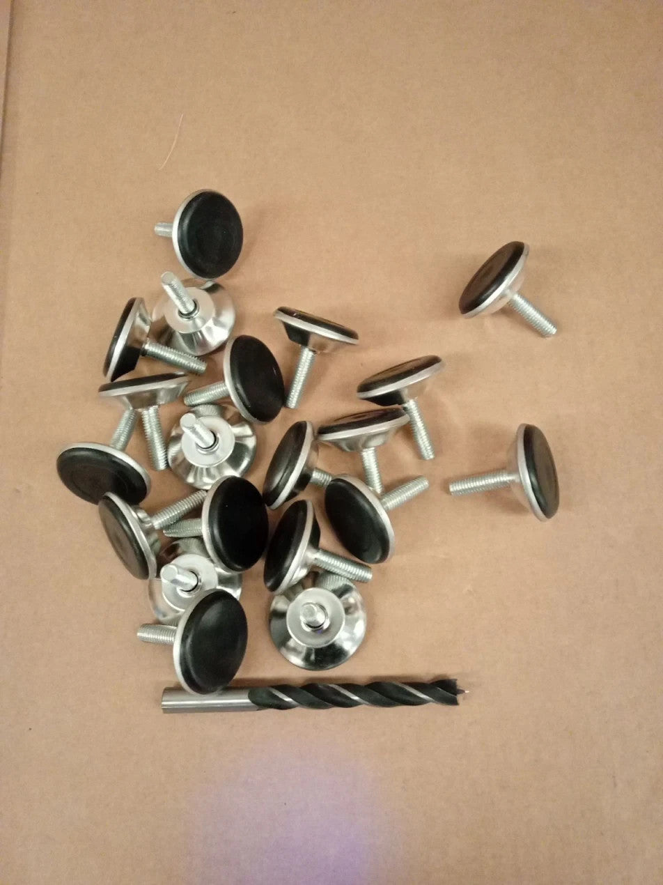 Rybtd 20 Pieces Adjustable Leveling Feet Threaded Foot Non Slip M8 30x40mm