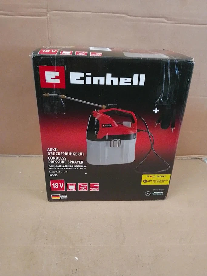 Einhell Cordless Electric Pressure Sprayer 18V Power X Change7.5L Tank New