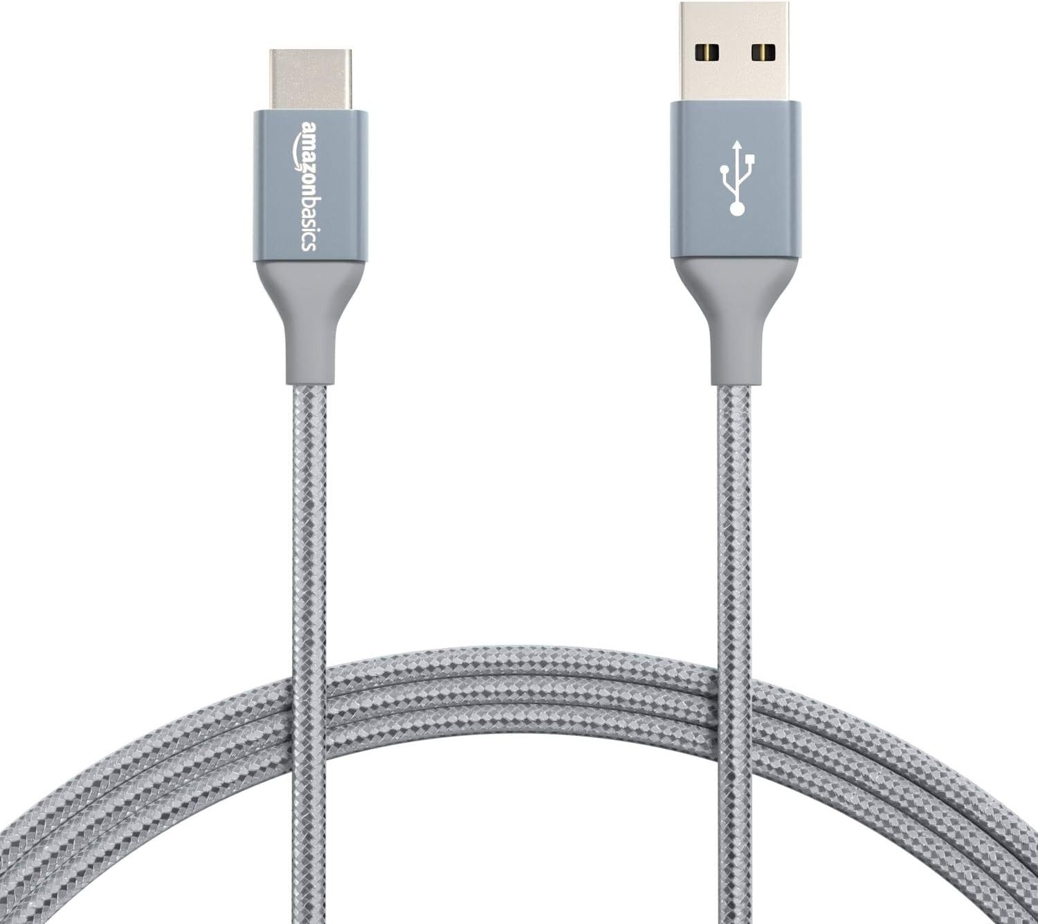 Amazon Basics USB C USB A 2.0 Fast Charger Cable Nylon Braided Cord 480mbps New