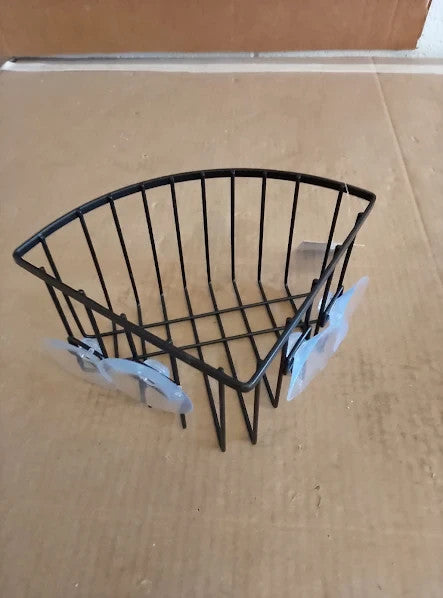 Home In Shower Corner Basket Black Handy Suction Pad Steel 10x20.5x15cm New