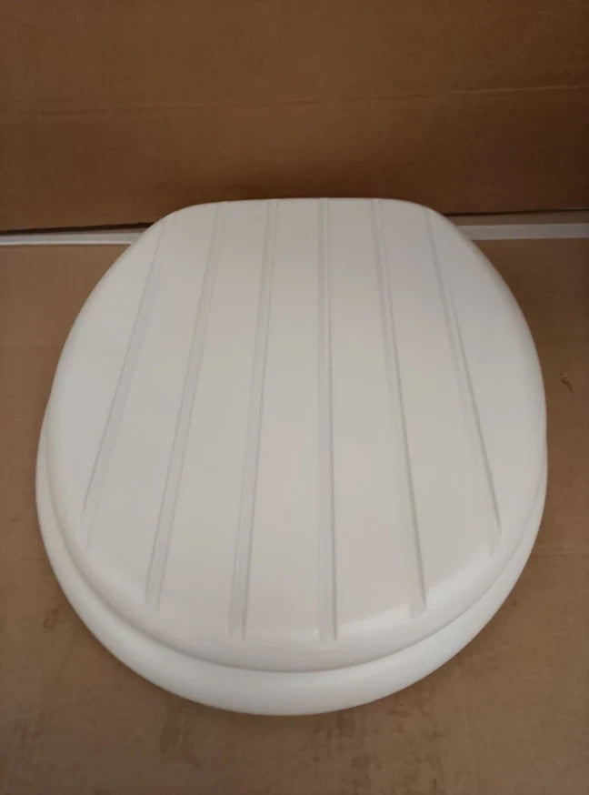 Argos Home Tongue Groove Style Toilet Seat White Bathroom Replacement Design
